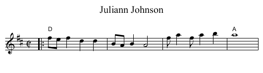 Juliann Johnson - staff notation