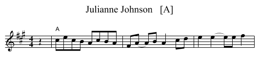 Julianne Johnson   [A] - staff notation