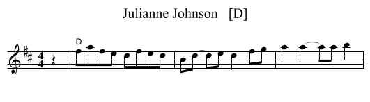 Julianne Johnson   [D] - staff notation