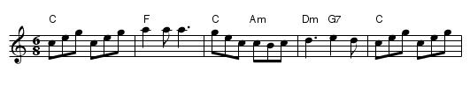 Julian's Jig - staff notation