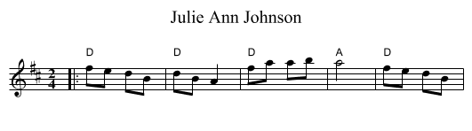 Julie Ann Johnson - staff notation