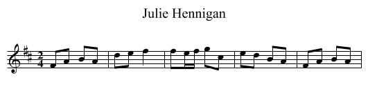 Julie Hennigan - staff notation