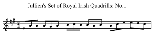 Jullien's Set of Royal Irish Quadrills: No.1 - staff notation