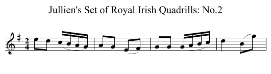 Jullien's Set of Royal Irish Quadrills: No.2 - staff notation