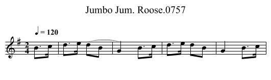 Jumbo Jum. Roose.0757 - staff notation