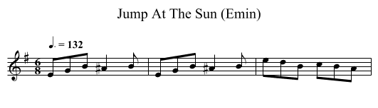 Jump At The Sun (Emin) - staff notation