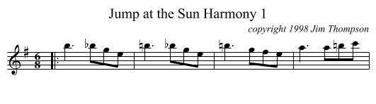 Jump at the Sun Harmony 1 - staff notation