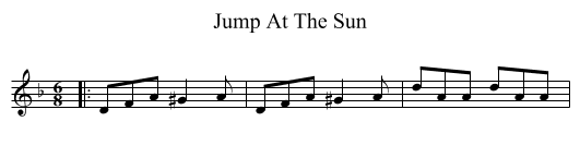 Jump At The Sun - staff notation
