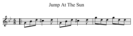 Jump At The Sun - staff notation