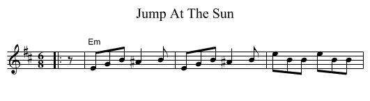 Jump At The Sun - staff notation