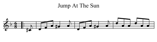 Jump At The Sun - staff notation