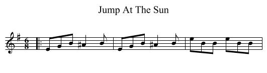 Jump At The Sun - staff notation