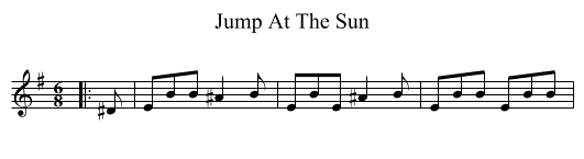 Jump At The Sun - staff notation