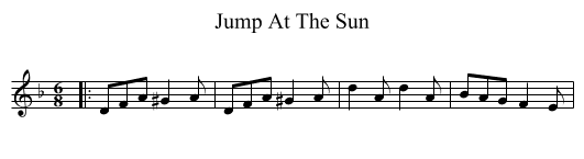 Jump At The Sun - staff notation