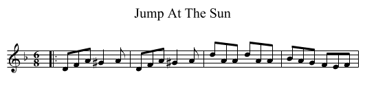 Jump At The Sun - staff notation