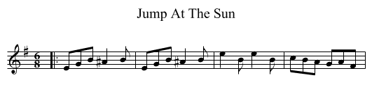 Jump At The Sun - staff notation