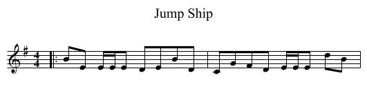 Jump Ship - staff notation