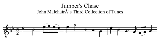 Jumper's Chase - staff notation