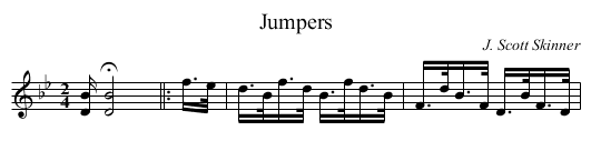 Jumpers - staff notation