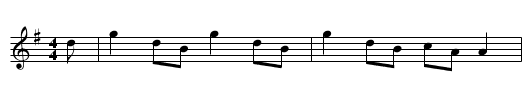 Jumping Geordie - staff notation