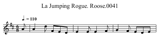 Jumping Rogue. Roose.0041, La - staff notation