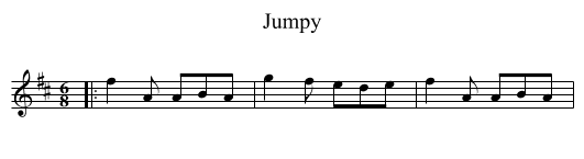 Jumpy - staff notation