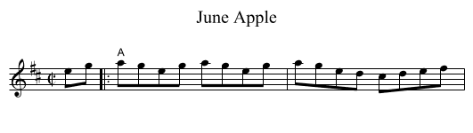 June Apple - staff notation