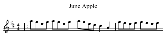 June Apple - staff notation