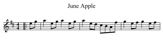 June Apple - staff notation