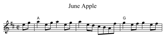 June Apple - staff notation