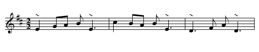 June Ni Chormaic's - staff notation