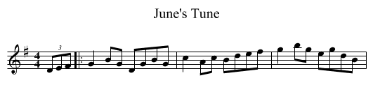 June's Tune - staff notation