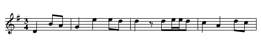 Jungfer Doertchen - staff notation