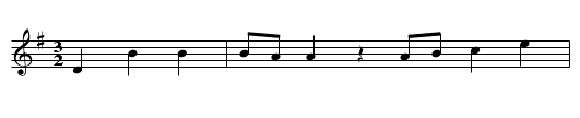 Jungfer Doertchen - staff notation