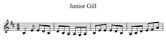 Junior Gill - staff notation