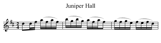 Juniper Hall - staff notation