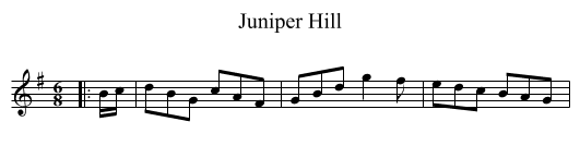 Juniper Hill - staff notation