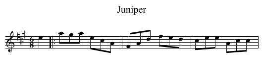 Juniper - staff notation