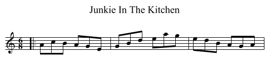 Junkie In The Kitchen - staff notation