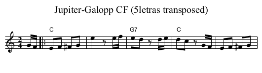 Jupiter-Galopp CF (5letras transposed) - staff notation