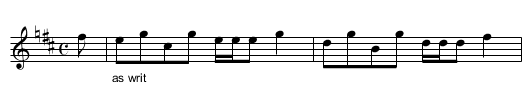 Jush of Perth. TWC.028 - staff notation