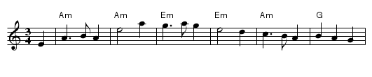 Just as the Sun was Setting - staff notation