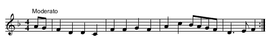 Just as the Tide was Flowing Version 1 of 4 - staff notation
