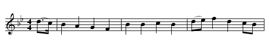 Just as the Tide was Flowing - staff notation