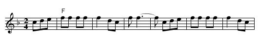 Just Because [F] - staff notation
