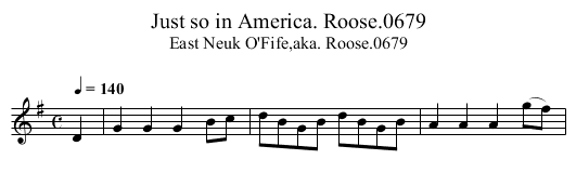 Just so in America. Roose.0679 - staff notation