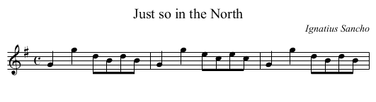 Just so in the North - staff notation