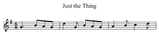 Just the Thing - staff notation