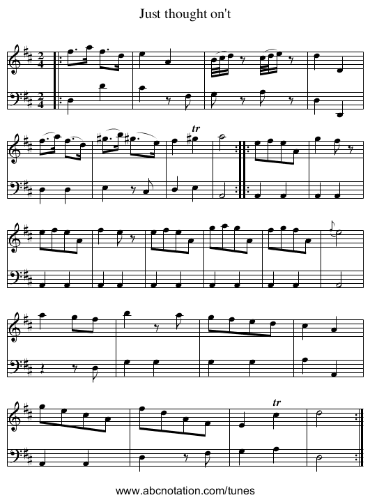Just thought on't - staff notation