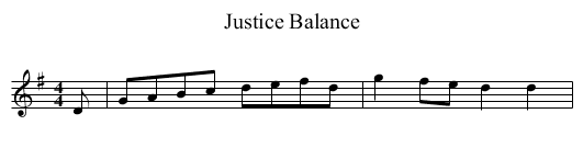 Justice Balance - staff notation